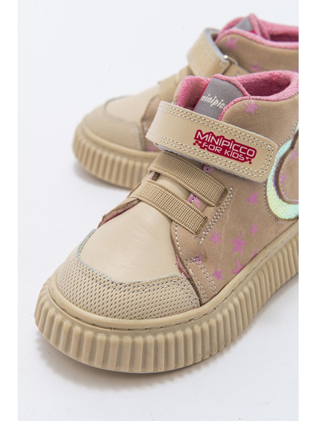 Kız Çocuk Bej Hakiki Deri Anatomik Günlük Bot-1