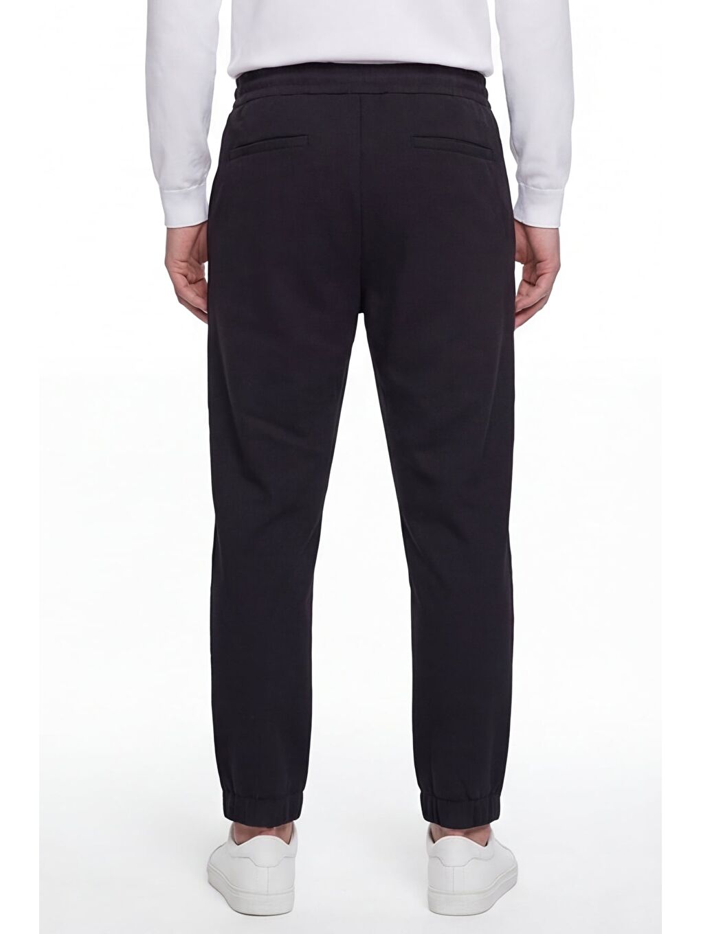 Giotelli Erkek Siyah Normal Kesim Regular Fit Viskon Fermuar Cepli Bel Lastikli Jogger Eşofman Altı-2