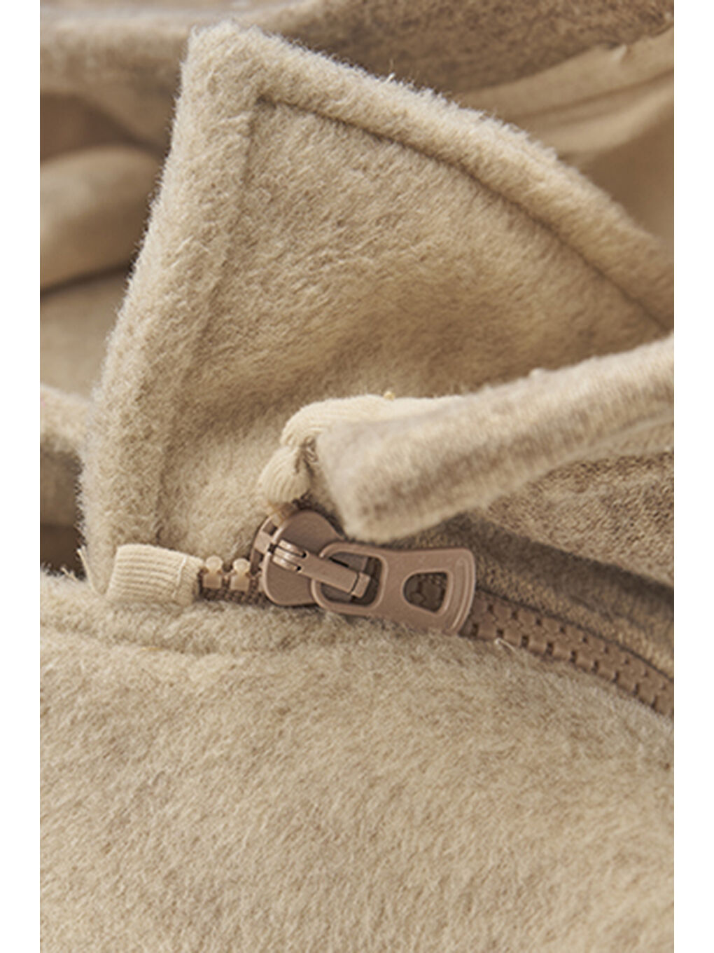 Erkek Çocuk Kapüşonlu Bej Kaban-4