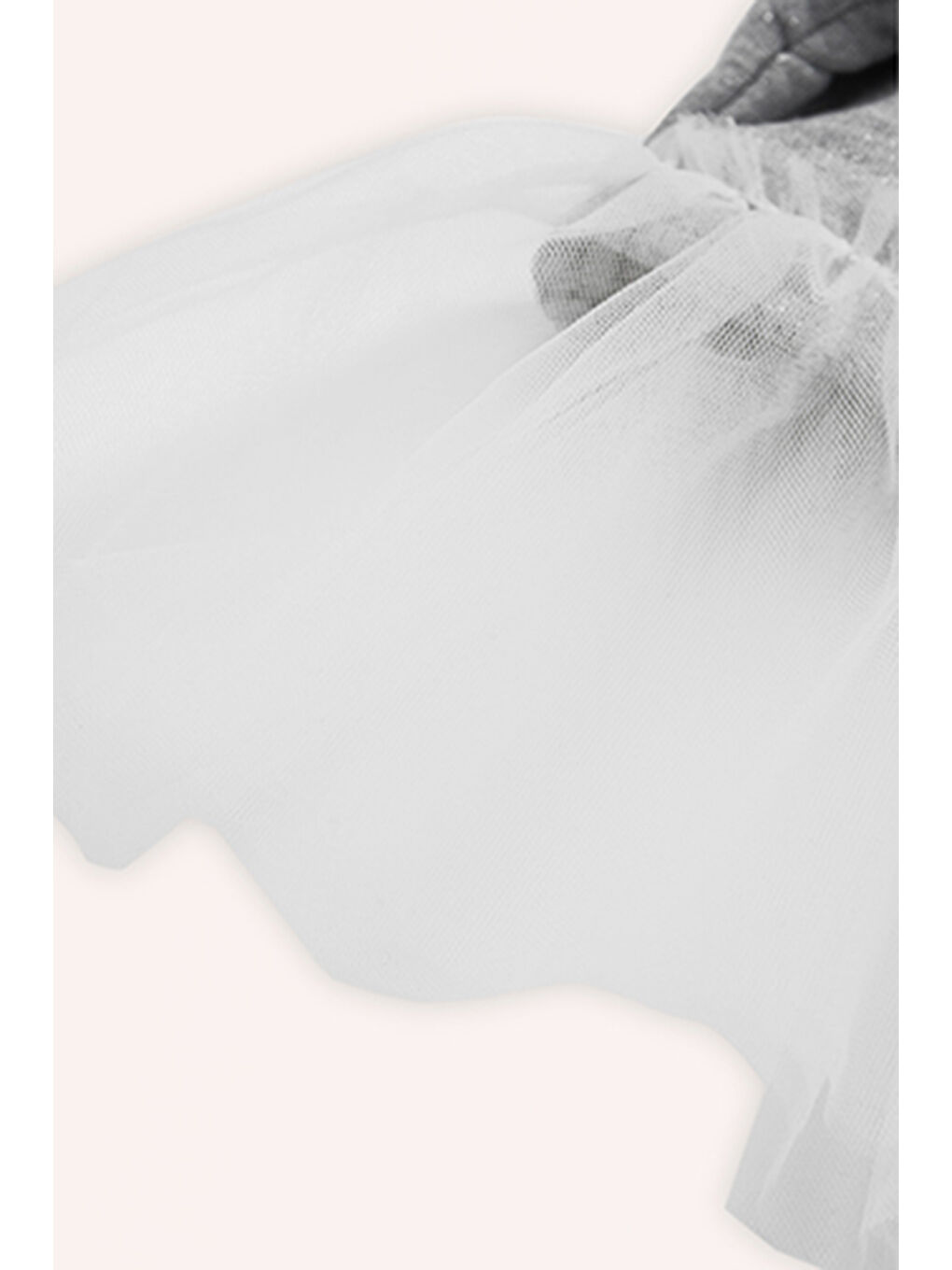 Kız Bebek Kulak Detaylı 2'li Gri-Melanj Eşofman Takımı-3