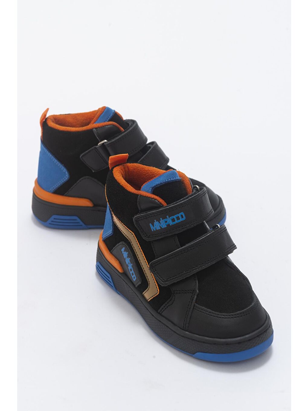 Erkek Çocuk Siyah Hakiki Deri Anatomik Günlük Bot