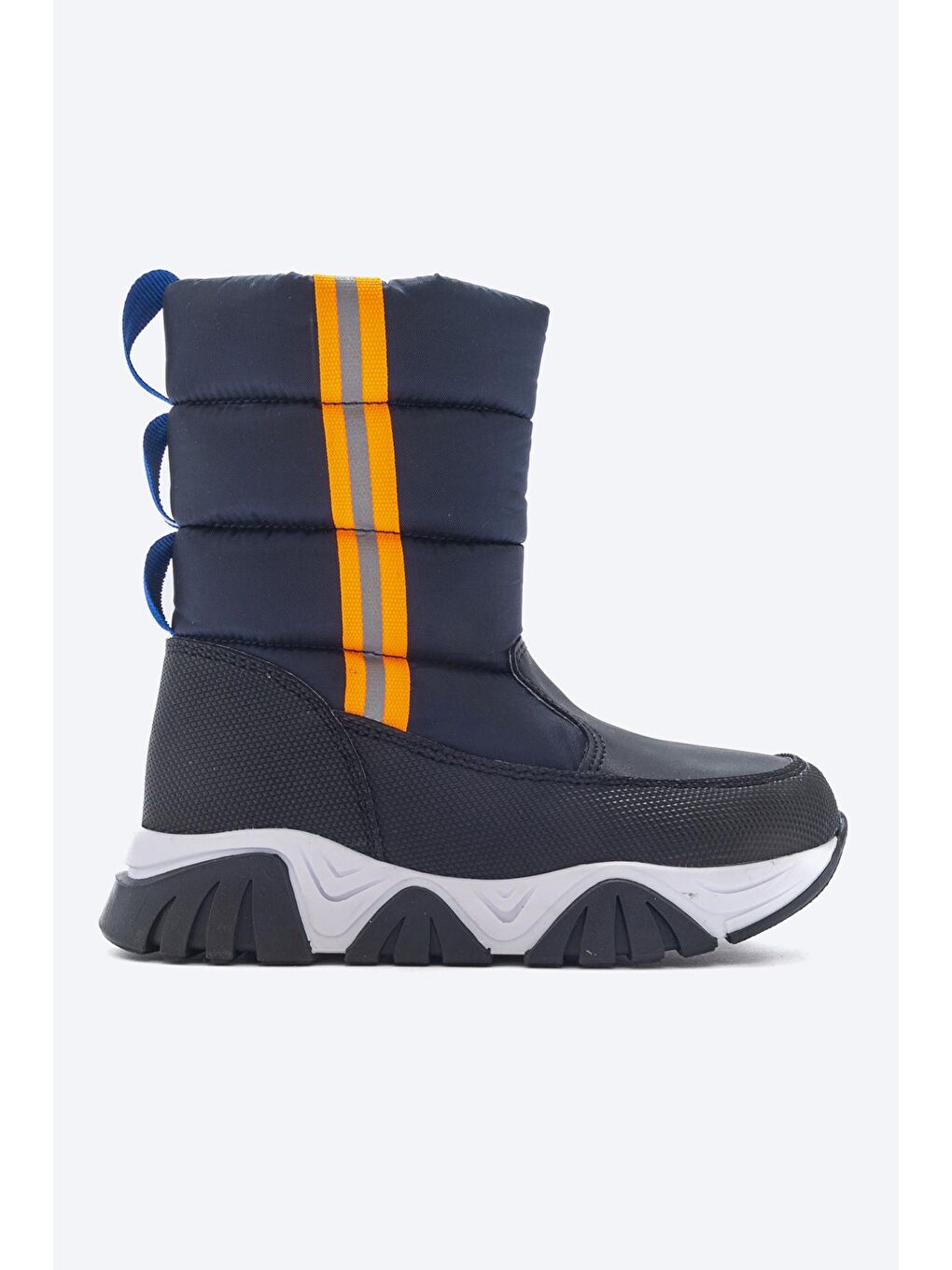 Erkek Çocuk Lacivert Deri Kürklü Anatomik Kar Botu-3
