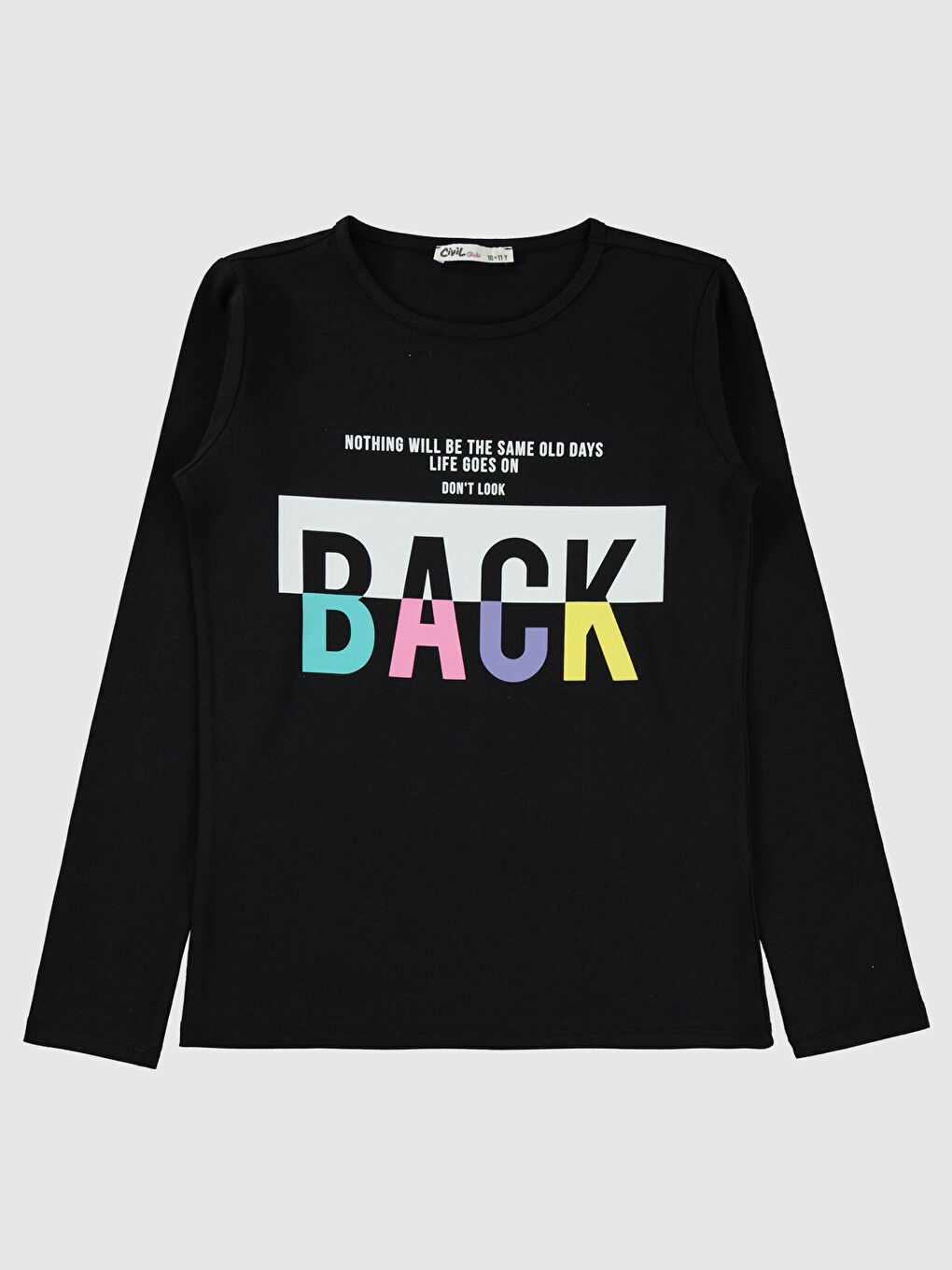 Girls Kız Çocuk Sweatshirt 10-13 Yaş Siyah