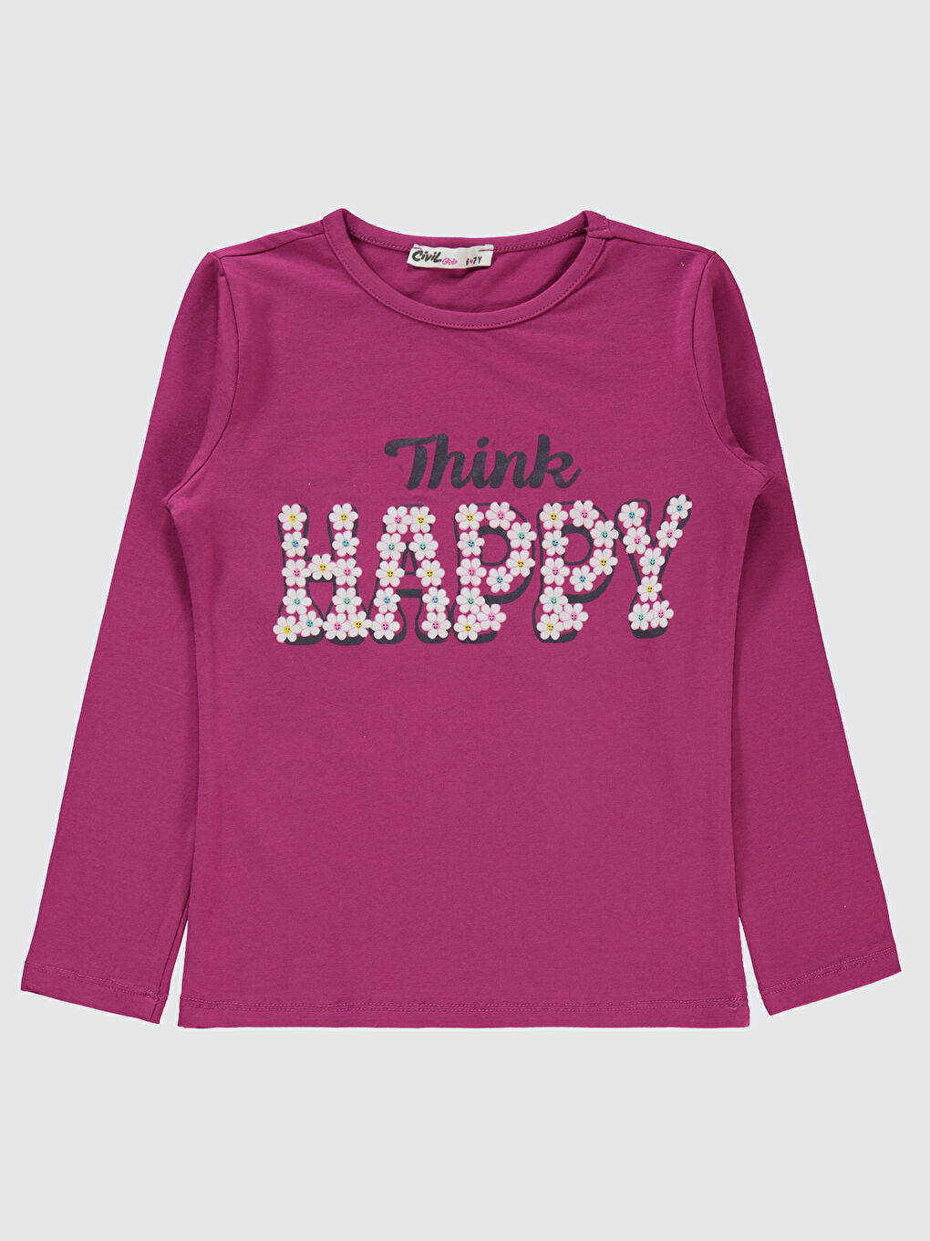 Lila Kız Çocuk Sweatshirt 6-9 Yaş Leylak Pusu