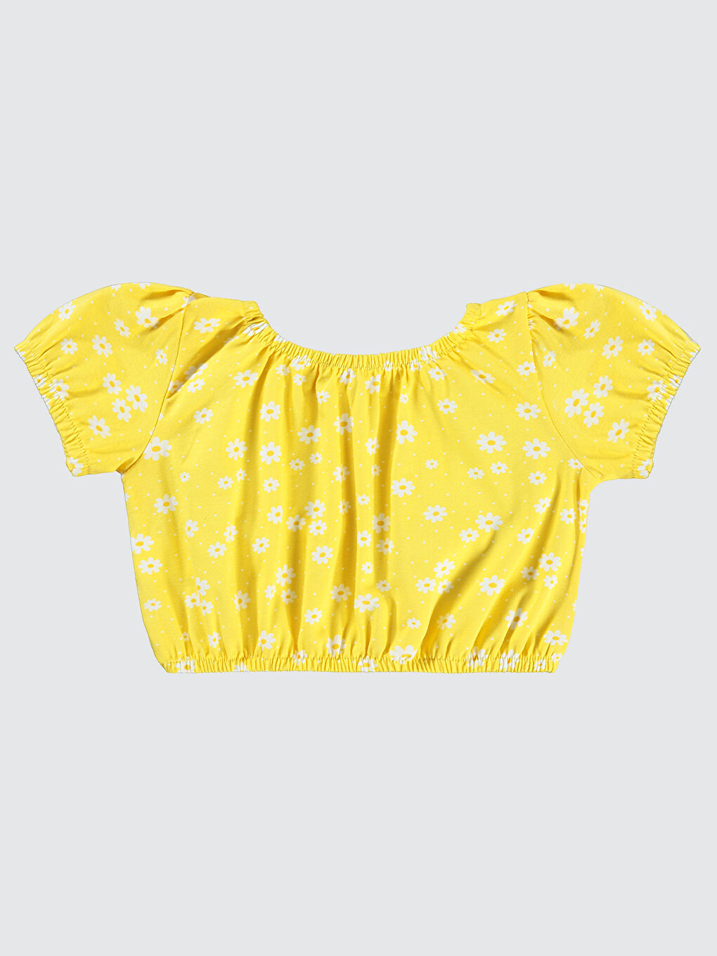 Sarı Girls Kız Çocuk Crop Tişört 2-5 Yaş Ananas-1