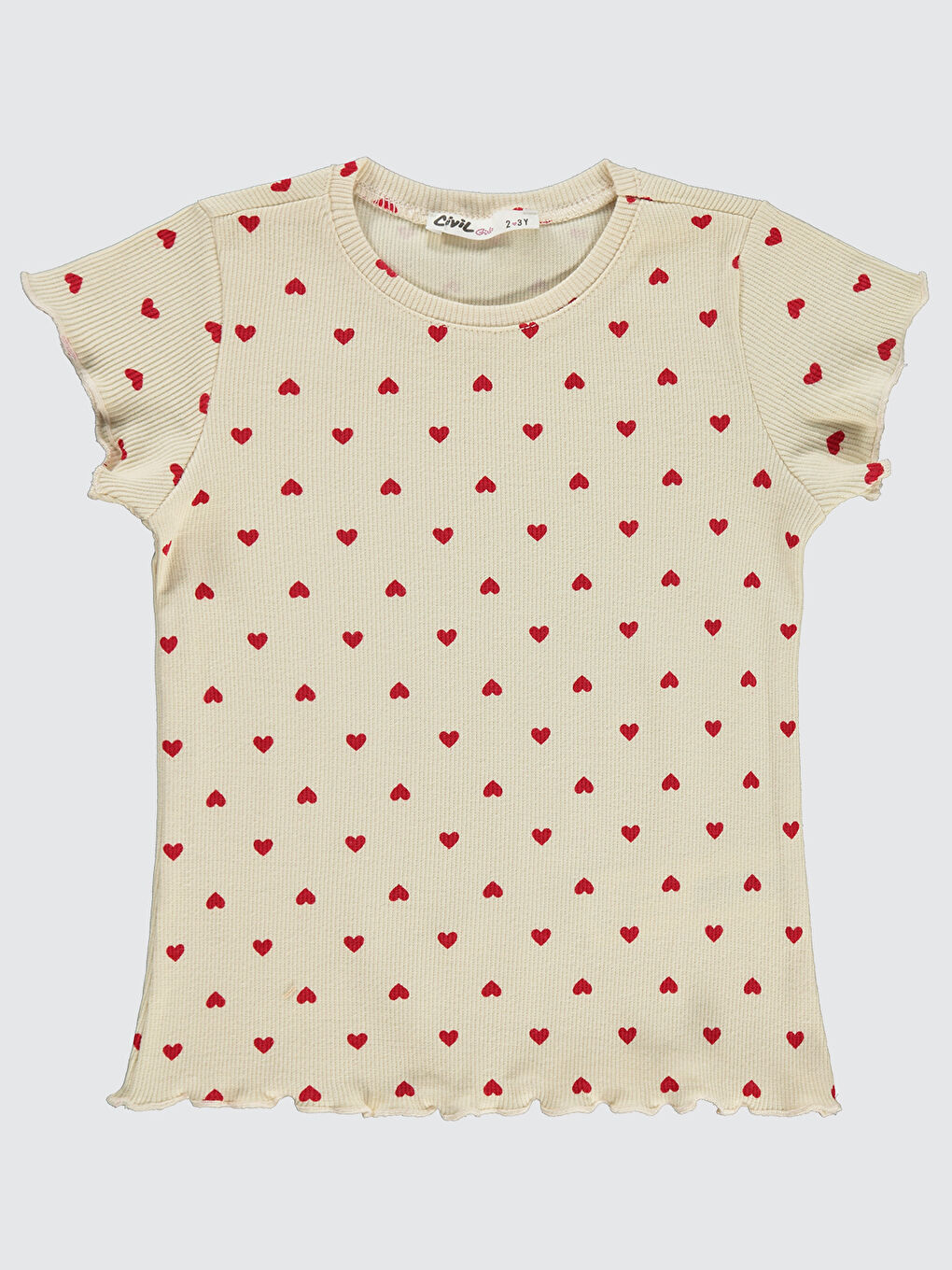 Bej Girls Kız Çocuk Tişört 2-5 Yaş Fil Dişi