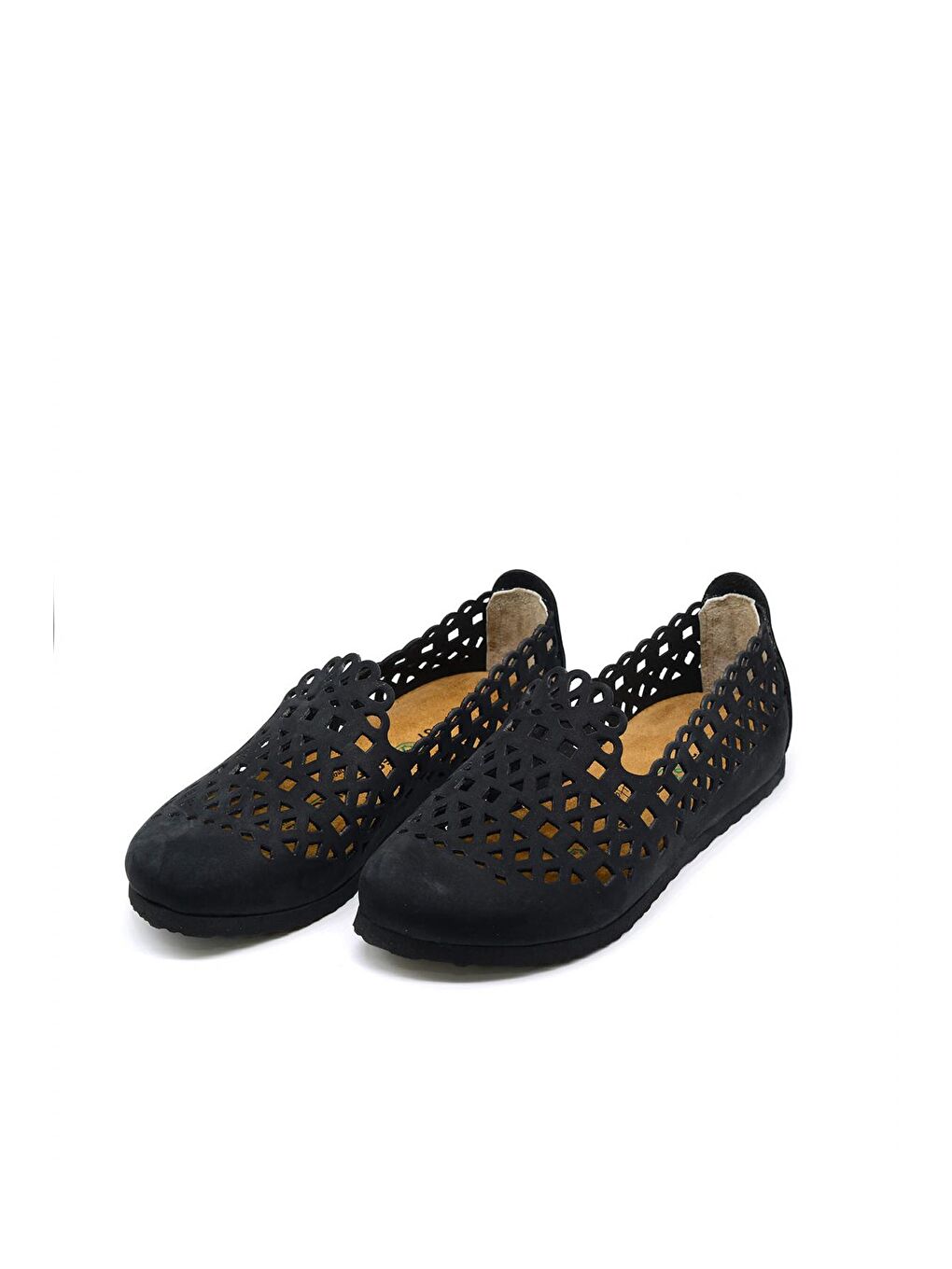 BERNE-G Comfort Kadın Ayakkabı Siyah Nubuk-2