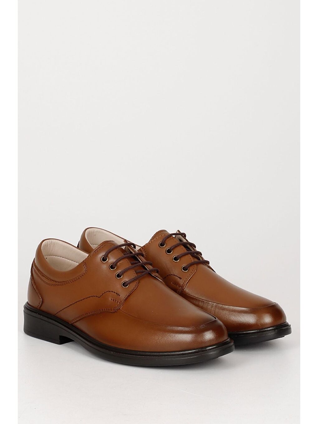 Kahverengi TABA-KAHVERENGİ  Hakiki Deri Bağcıklı Günlük Erkek Ayakkabı 42601-1