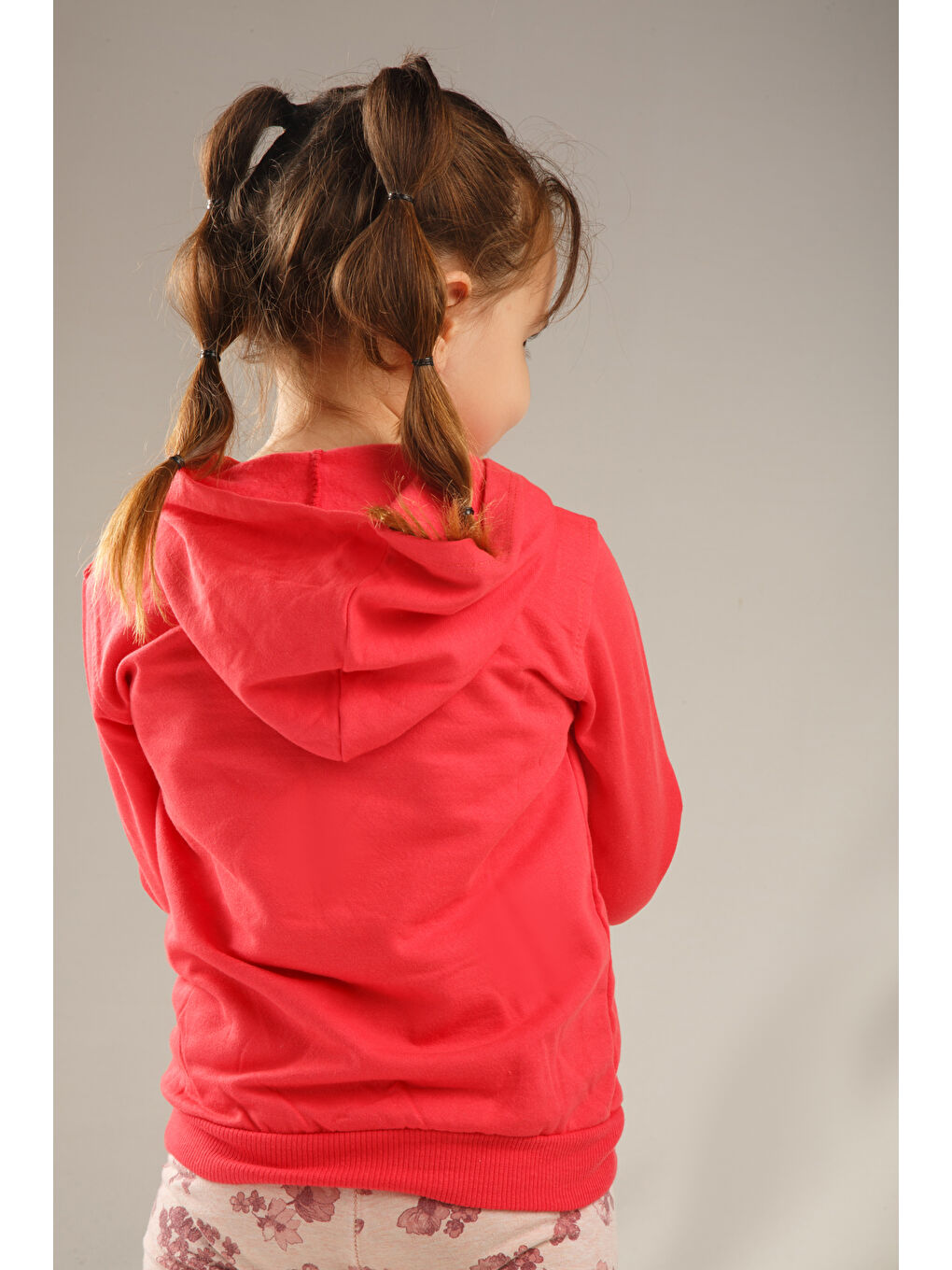 Ekru Kids Baskılı Uzun Kollu Kız Çocuk Hoodie-2