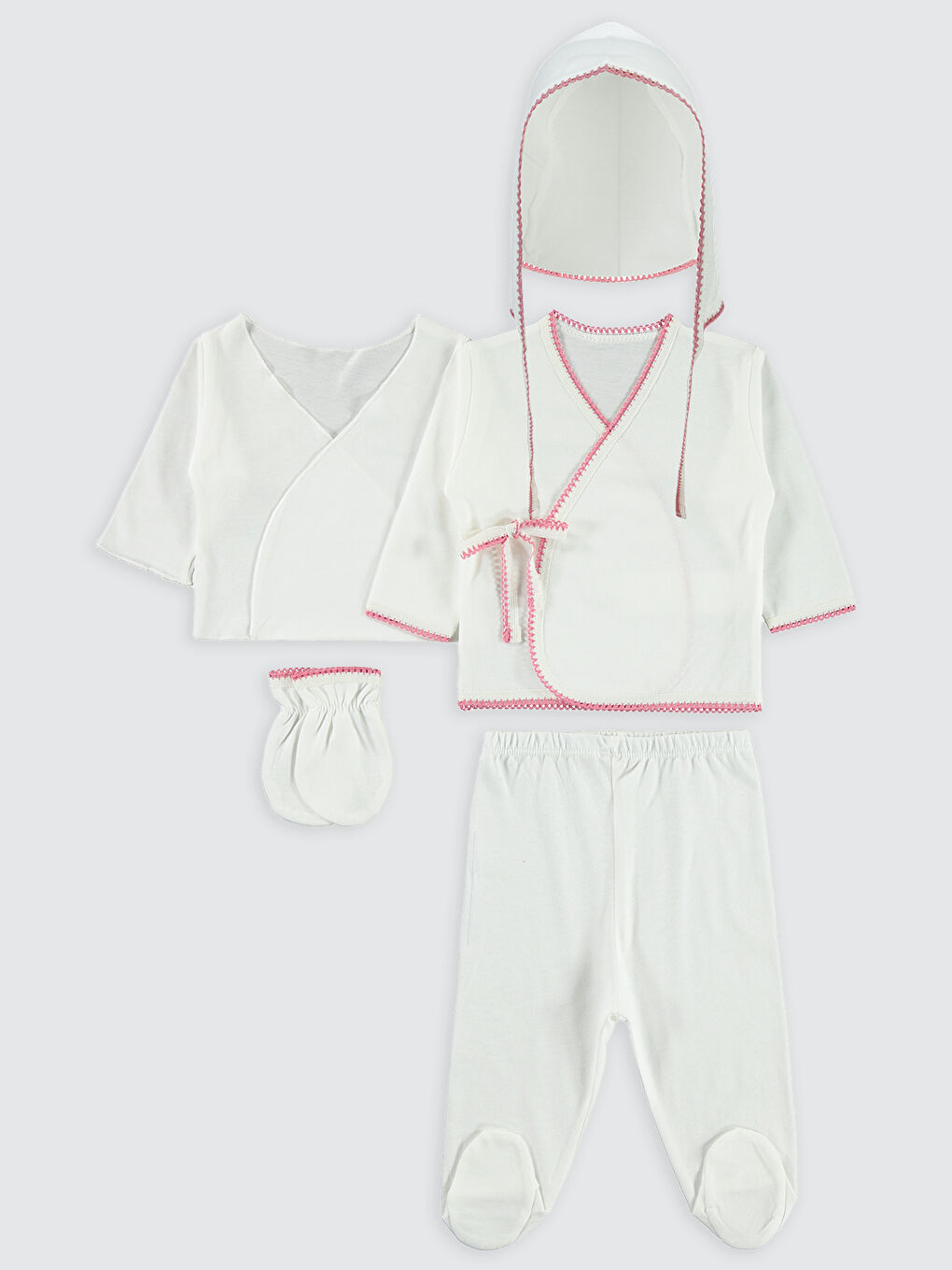 Baby Penye 5'li Acil Bakım Seti Yenidoğan Pembe