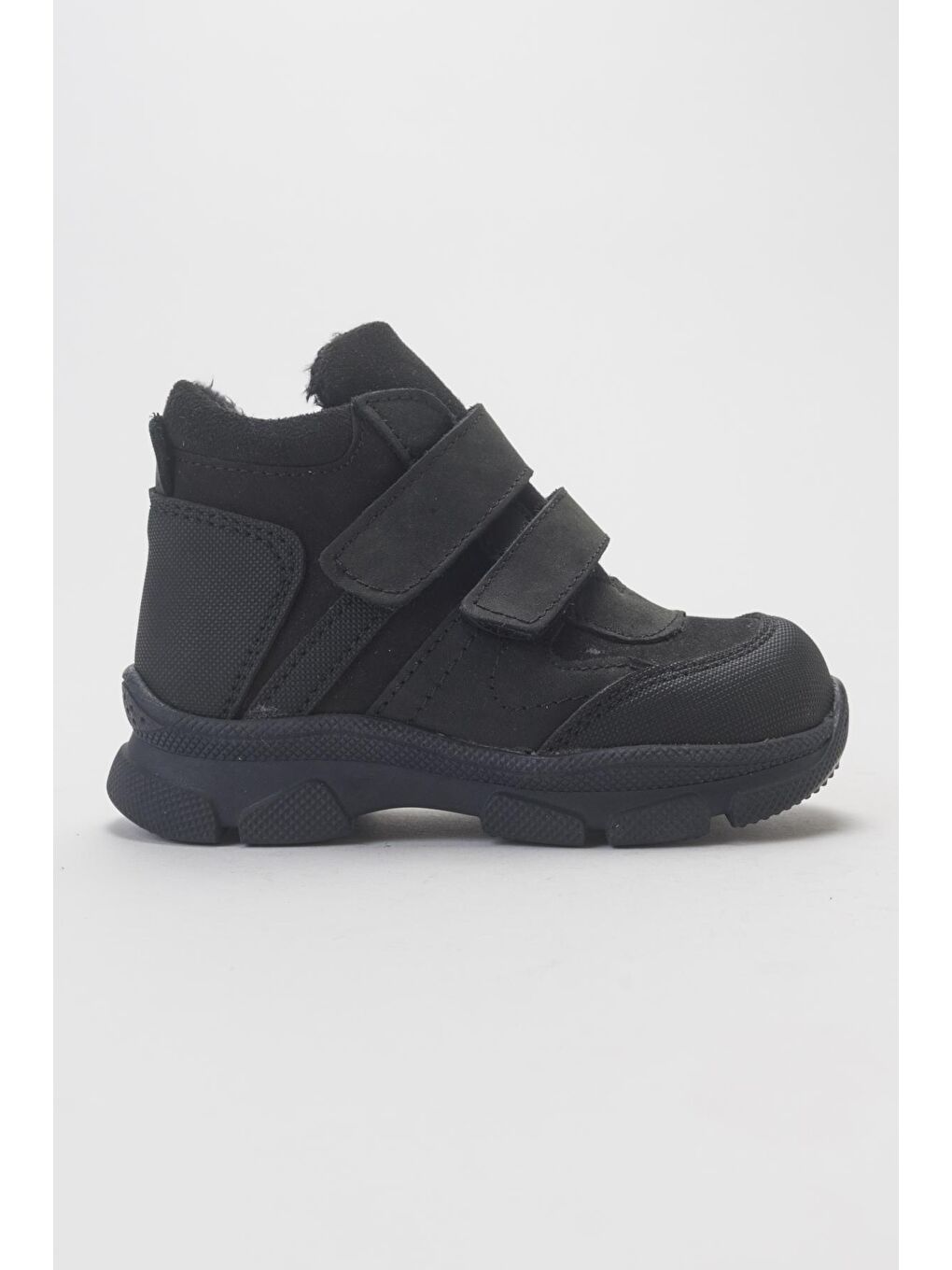 Erkek Çocuk Siyah Hakiki Deri Anatomik Günlük Bot-3