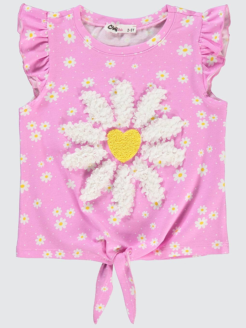 Girls Kız Çocuk Tişört 2-5 Yaş Fondan Pembe