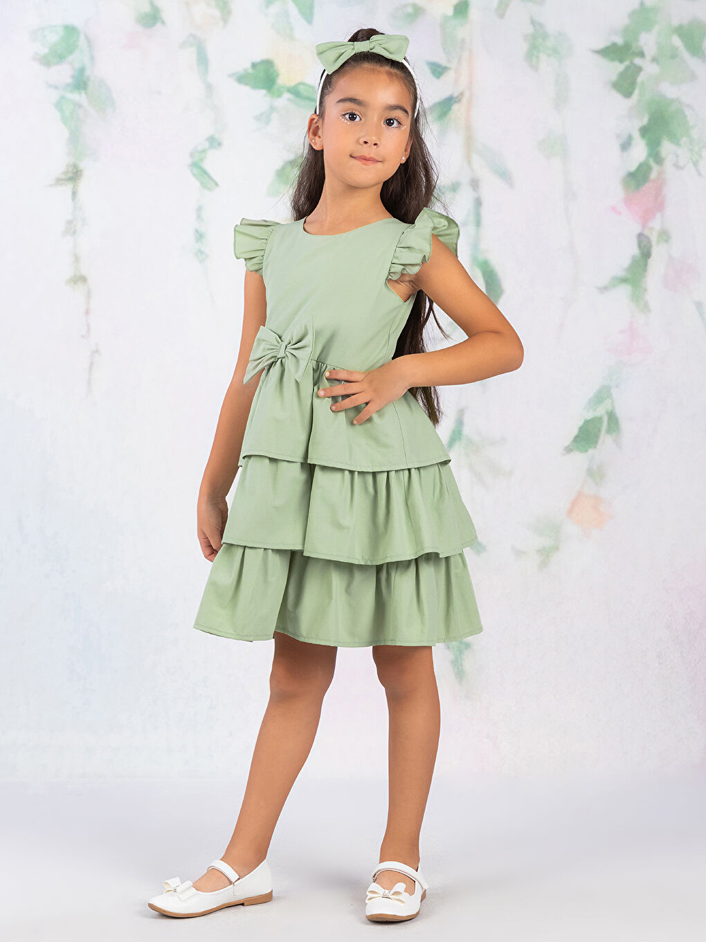 Girls Kız Çocuk Elbise 2-5 Yaş Çağla Yeşili