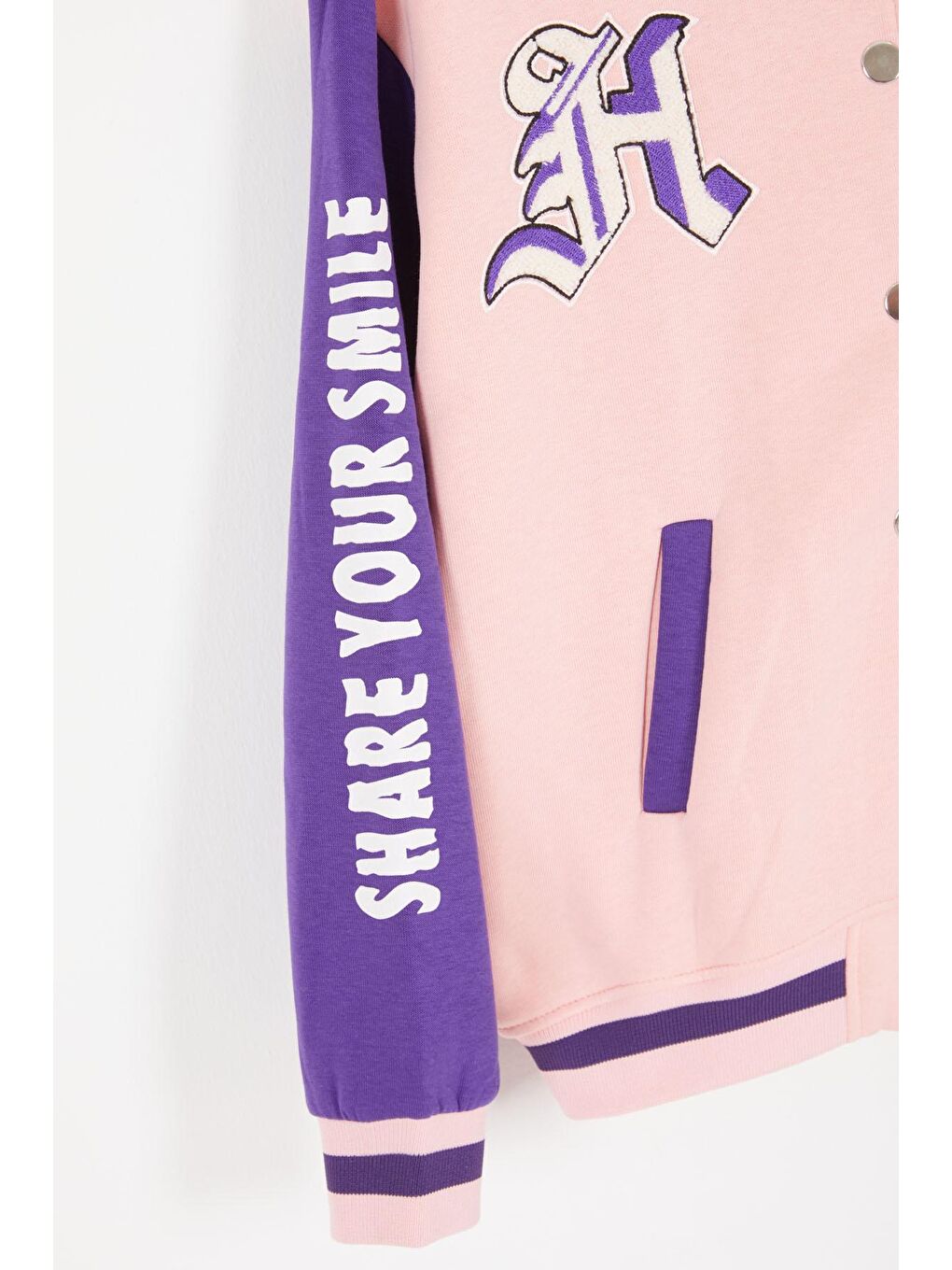 Pembe Girl Yazı Baskılı Kapüşonlu Şardonlu Kolej Eşofman Takım 17073-2