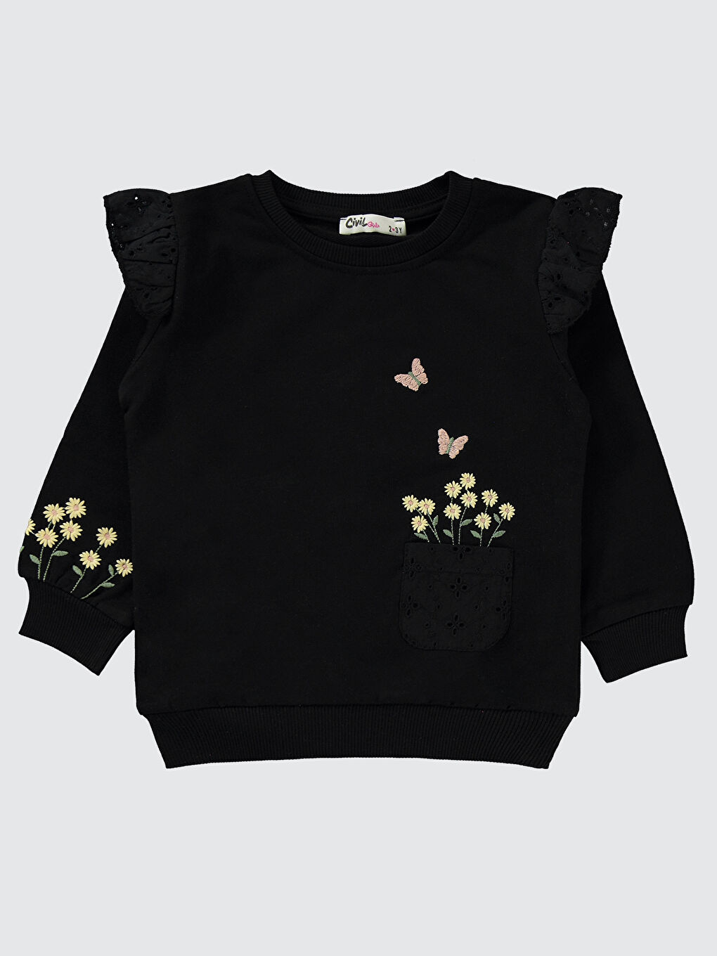 Girls Kız Çocuk Eşofman Takımı 2-5 Yaş Siyah-2