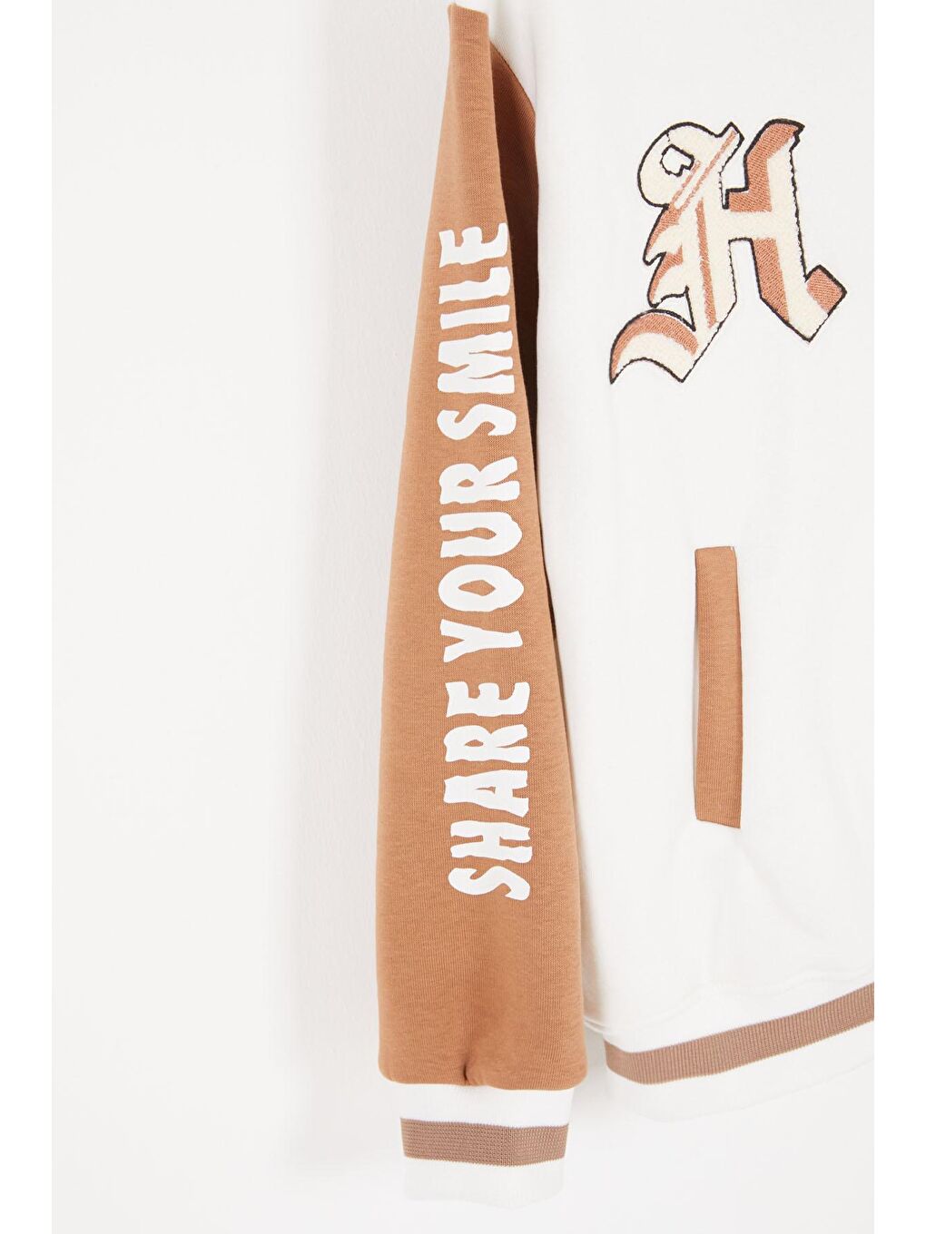 Beyaz Girl Yazı Baskılı Kapüşonlu Şardonlu Kolej Eşofman Takım 17074-1