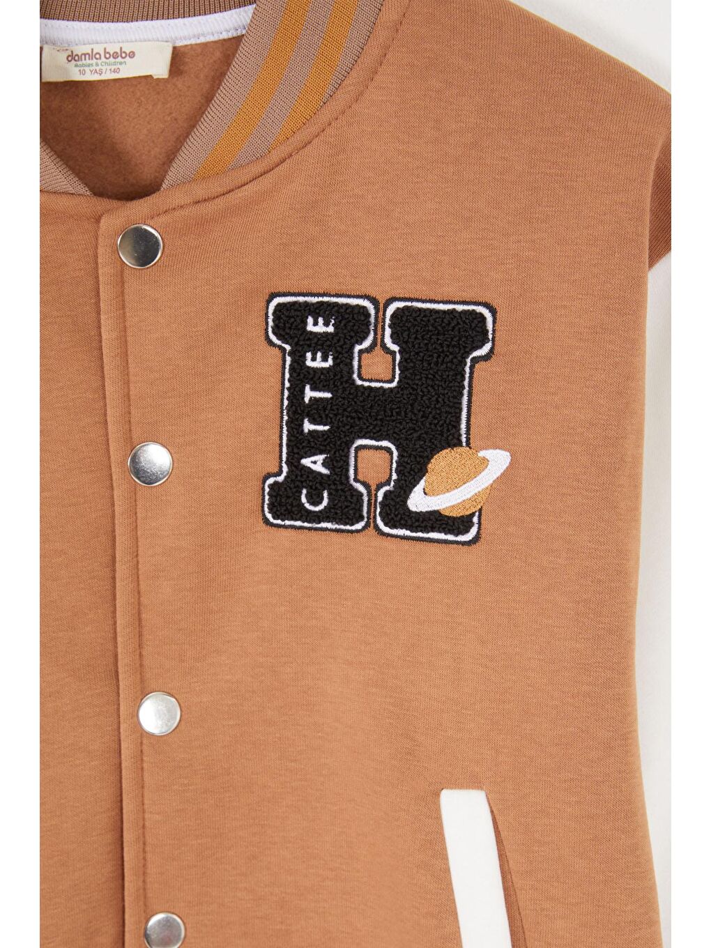 Kahverengi Uzay Temalı Şardonlu Erkek Çocuk Kolej Eşofman Takımı 17075-1