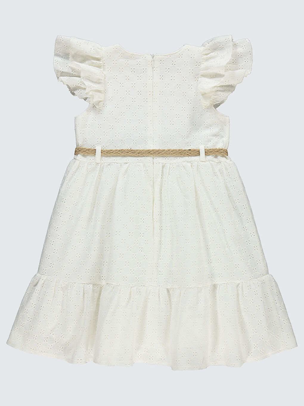 Gilrs Kız Çocuk Elbise 6-9 Yaş Ekru-5