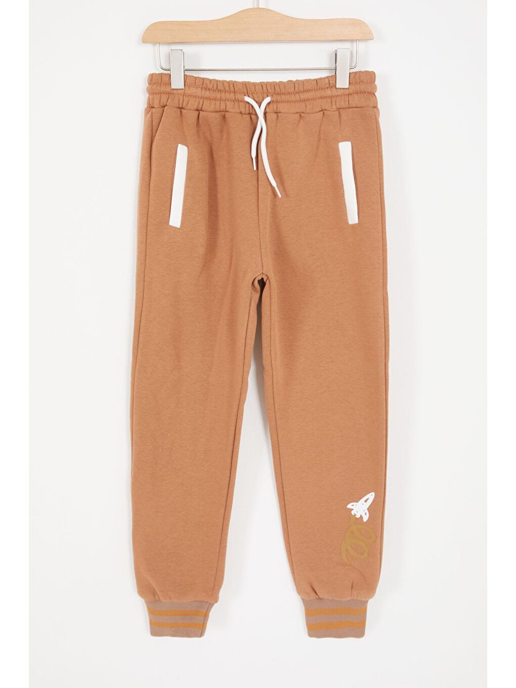 Kahverengi Uzay Temalı Şardonlu Erkek Çocuk Kolej Eşofman Takımı 17075-2