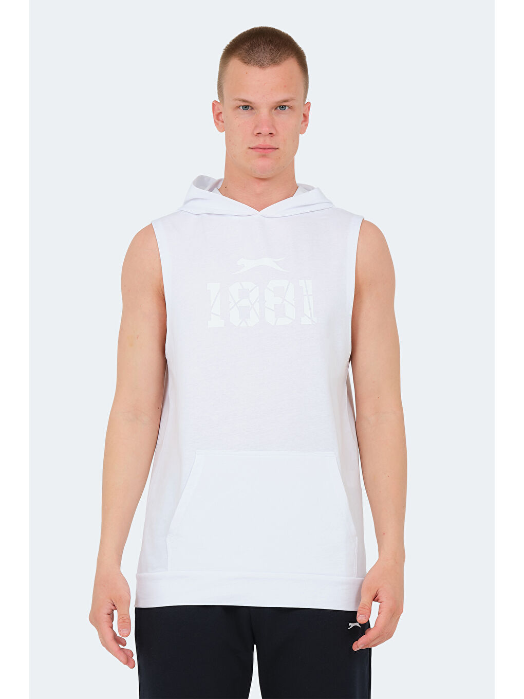 VASILISA Erkek Kolsuz Tişört Beyaz-5