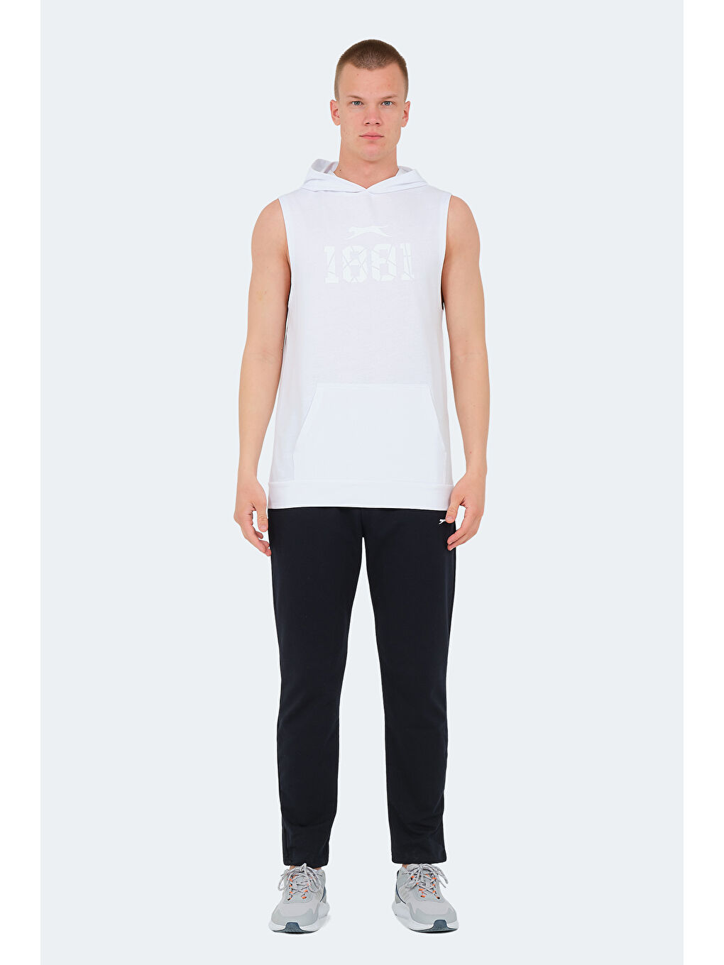 VASILISA Erkek Kolsuz Tişört Beyaz-6