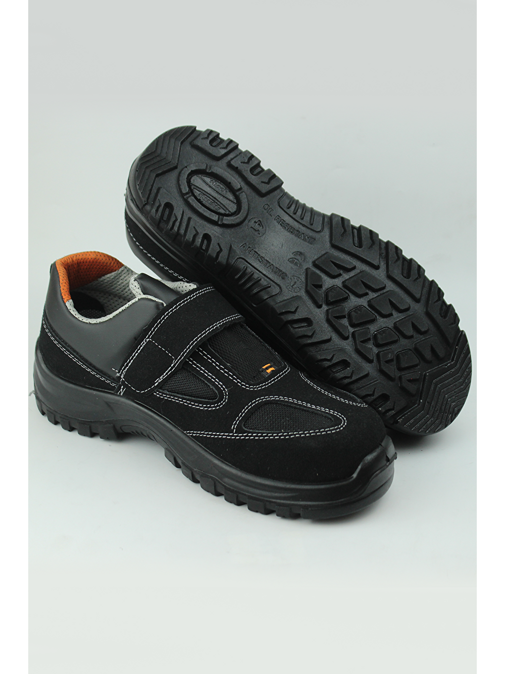 Siyah Yazlık Microfiber Süet S1 Çelik Burun Çok Amaçlı İş Ayakkabısı-2