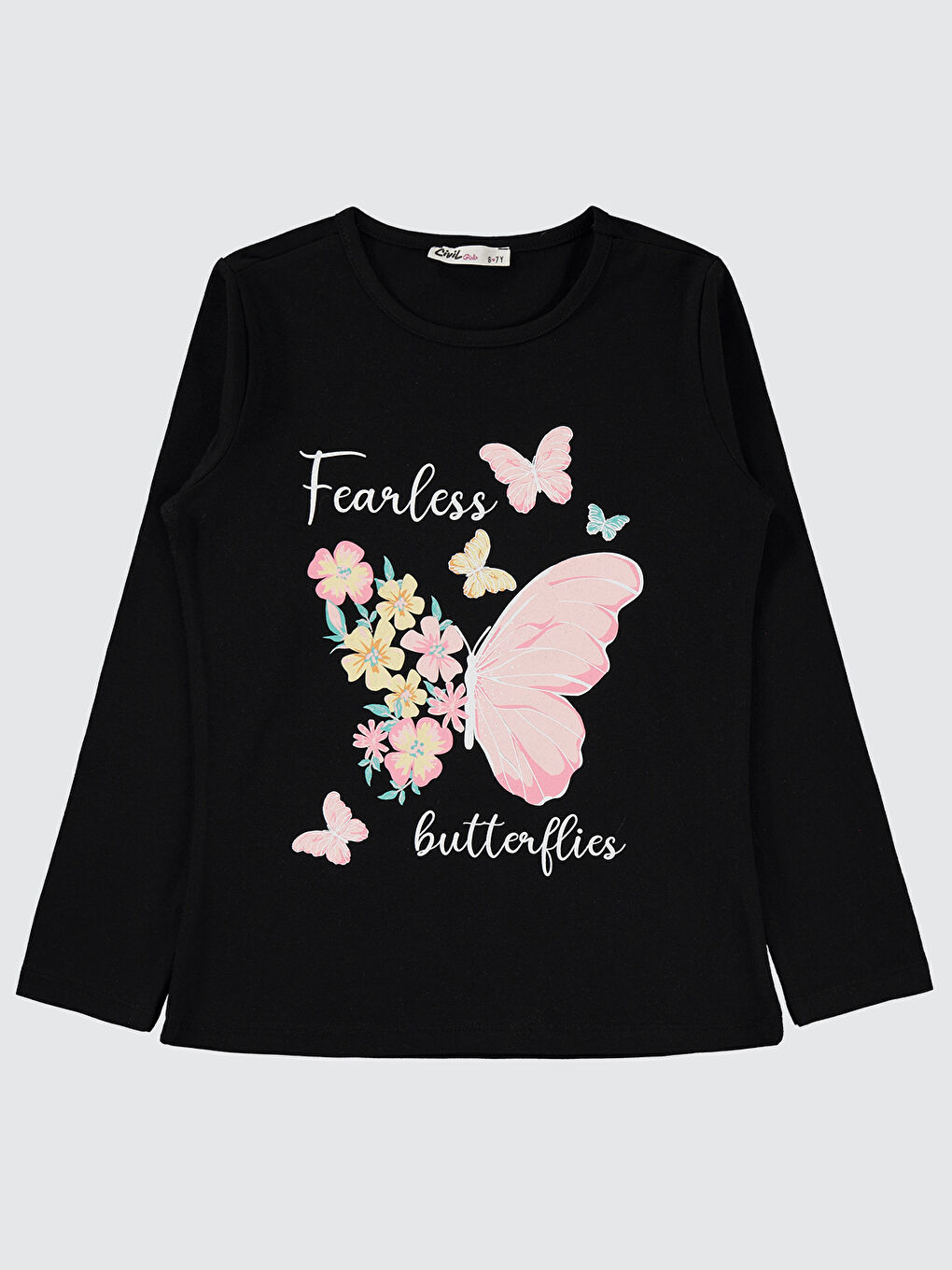 Kız Çocuk Sweatshirt 6-9 Yaş Siyah