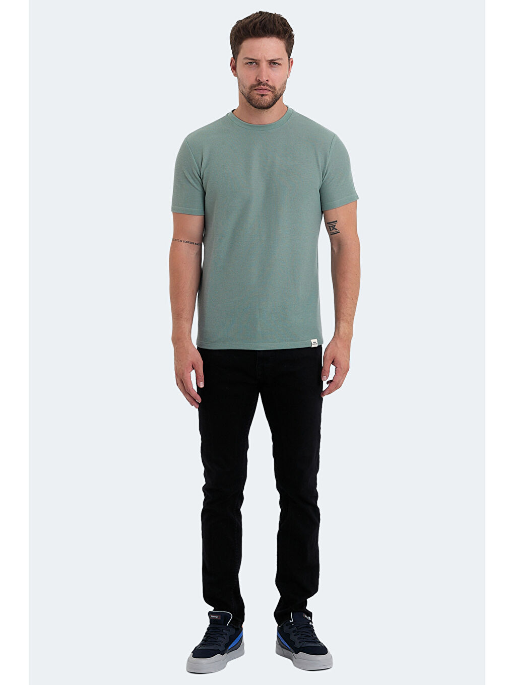Turkuaz veLveL Erkek Tişört Su Yeşili-6