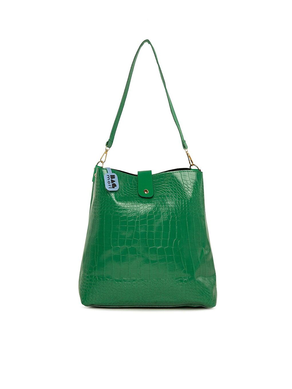 Yeşil Aksesuarlı Biritli Çanta-2