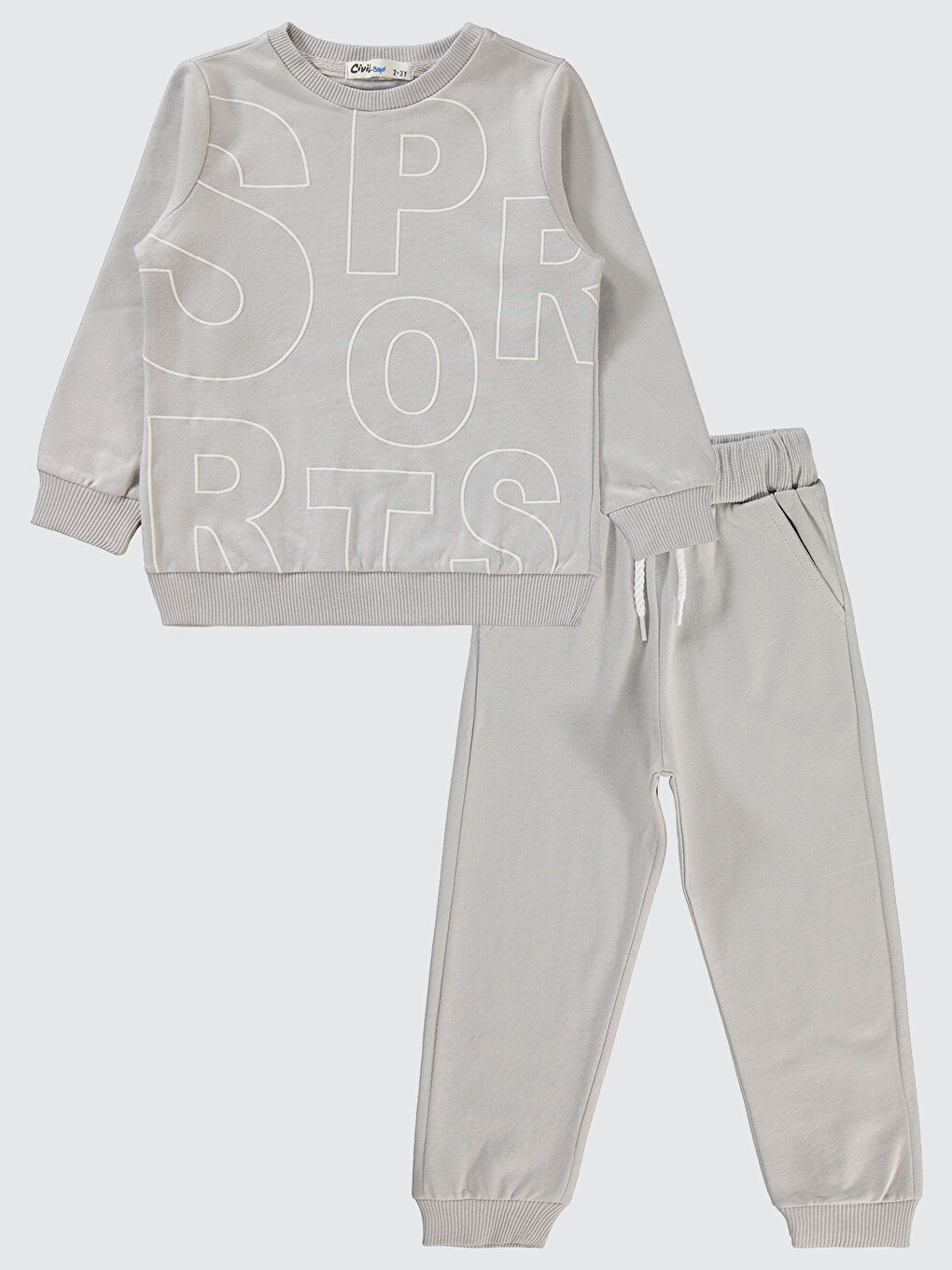 Erkek Çocuk Eşofman Takımı 2-5 Yaş Gri