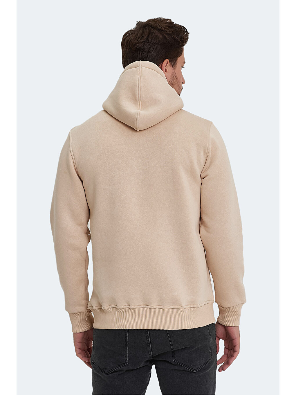 OCTAVIA IN Erkek Kapüşonlu Cepli Bej Sweatshirt-1