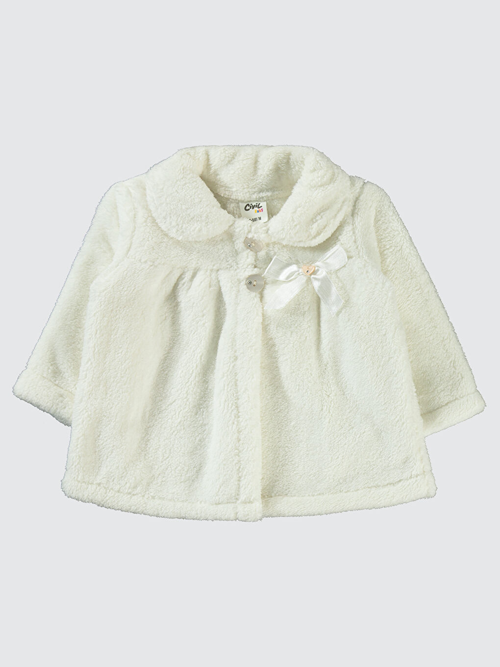 Kız Bebek Hırka 6-18 Ay Ekru