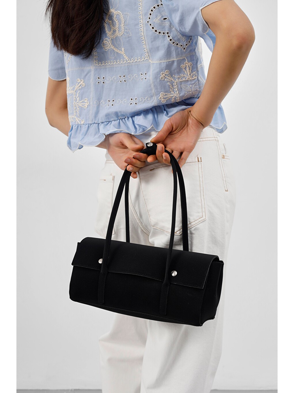 Mari Vintage Baget Çanta Siyah-7