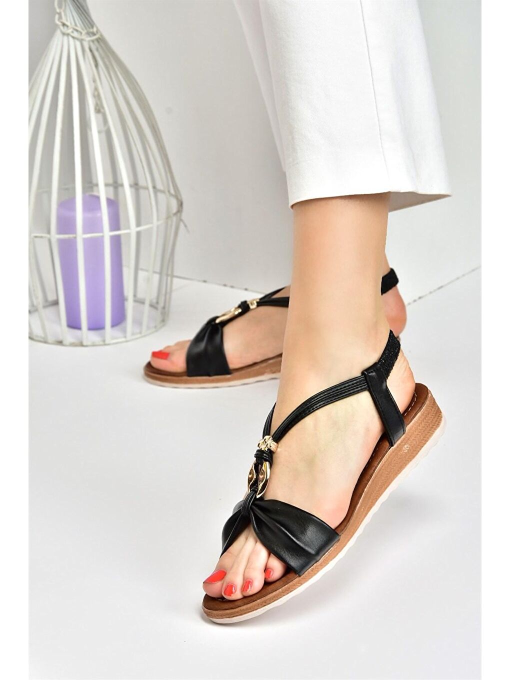 Siyah Günlük Kadın Sandalet M258313509