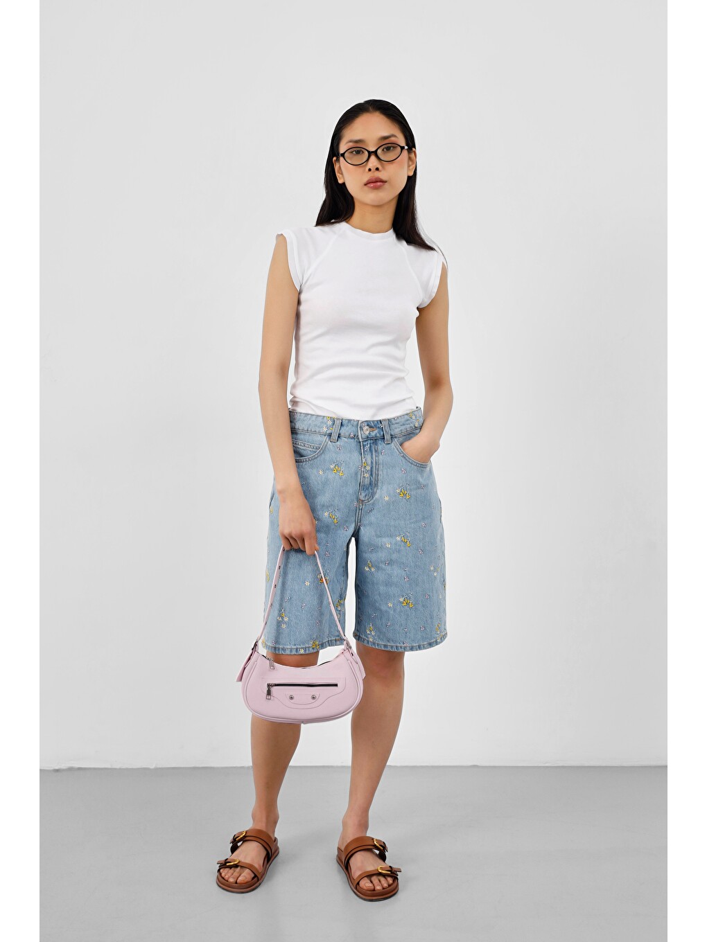Sandy 90'S Retro Baget Çanta Sakura Pembe-2