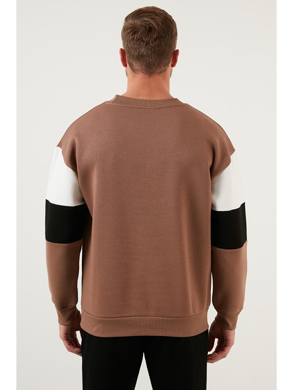 Bej Pamuklu Oversize İçi Tüylü Yumuşak Şardonlu Sweat 5905298-4