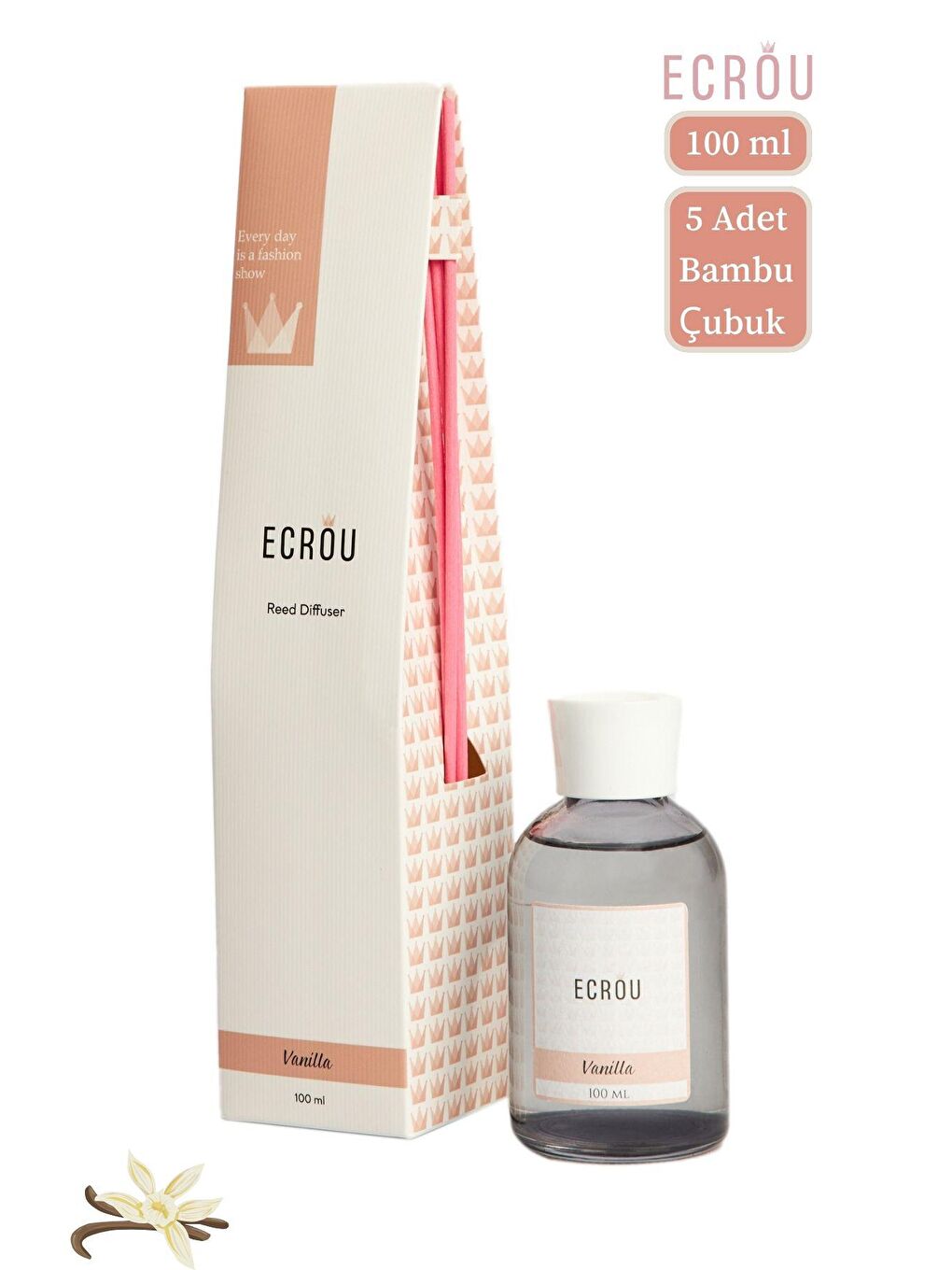 Ecrou Karışık DD Diffuser Vanilla 100 ml Oda Kokusu