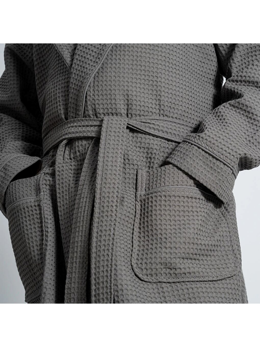 Afra Erkek Pike Bornoz %100 Pamuk Antrasit-1