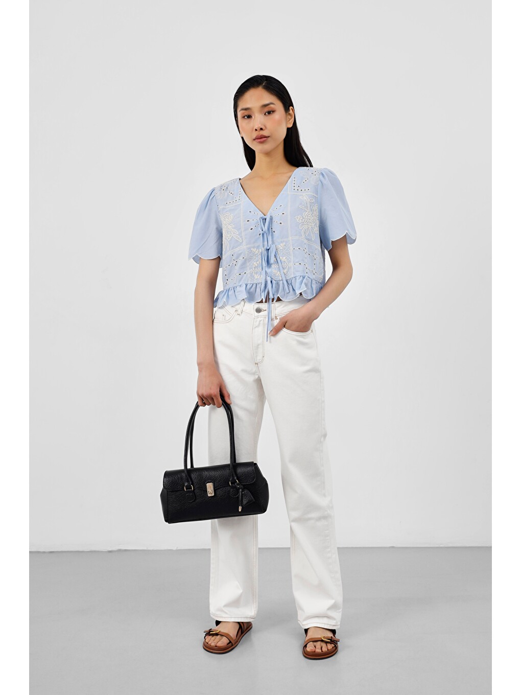 Lunera Vintage Baget Çanta Siyah-8