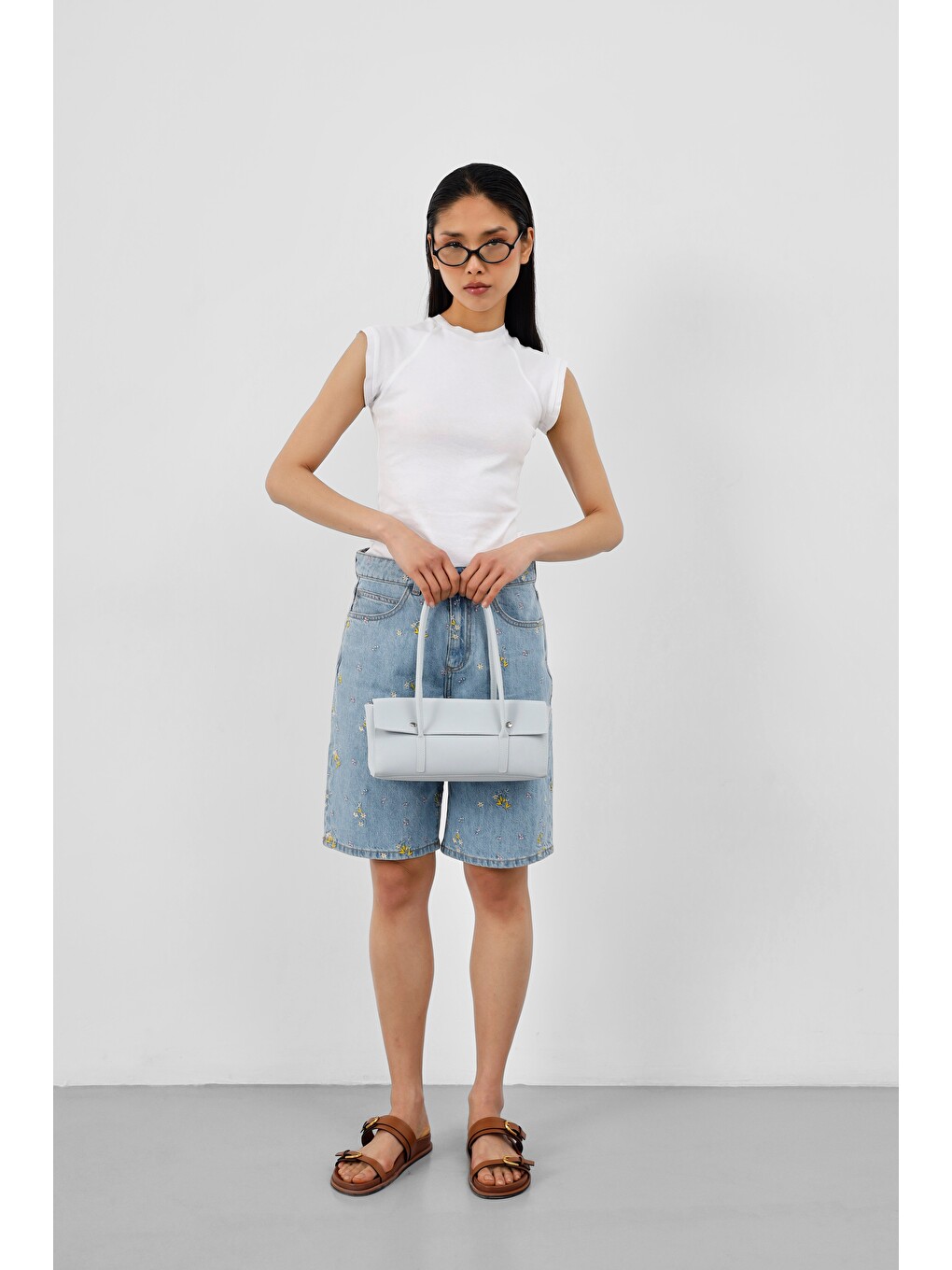 Mari Vintage Baget Çanta Bebe Mavi-3