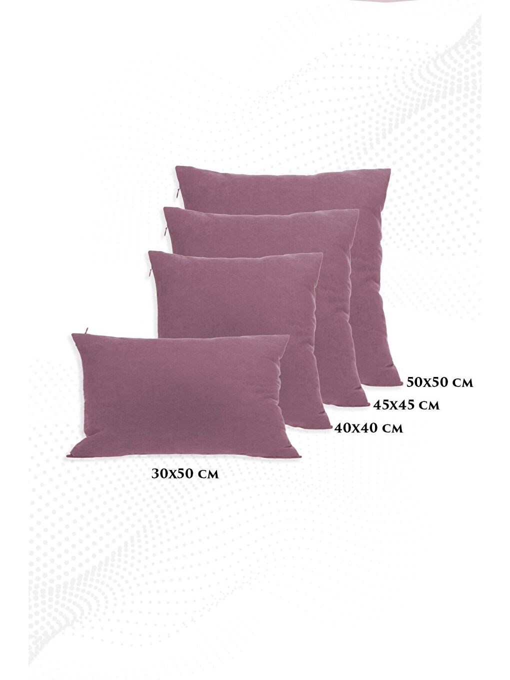 Pembe Panoroma Süet Dokulu Düz Punch (Panç) İçin Uygun Pudra 45X45 Dekoratif Kırlent Kılıfı-5