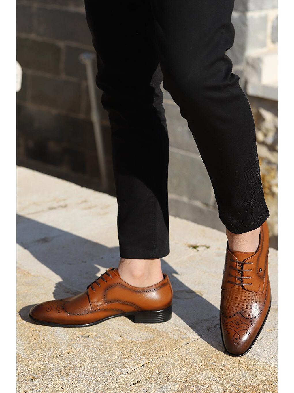 Kahverengi P216 %100 Deri Klasik Erkek Ayakkabı-2