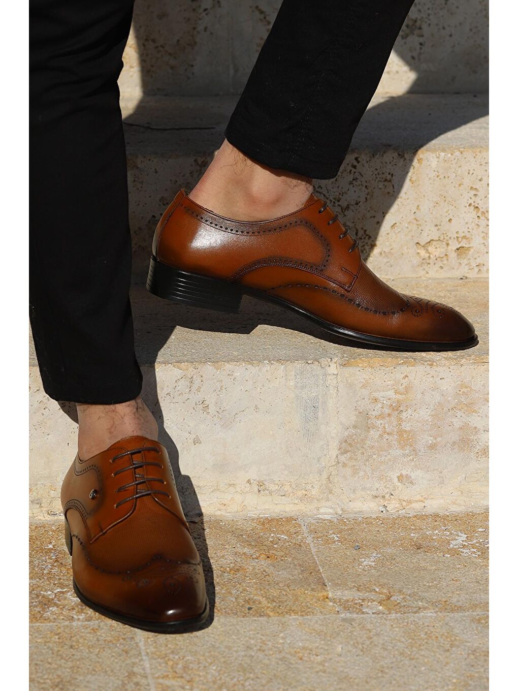 Kahverengi P216 %100 Deri Klasik Erkek Ayakkabı-3