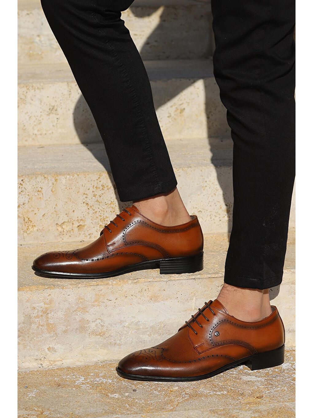 Kahverengi P216 %100 Deri Klasik Erkek Ayakkabı-4