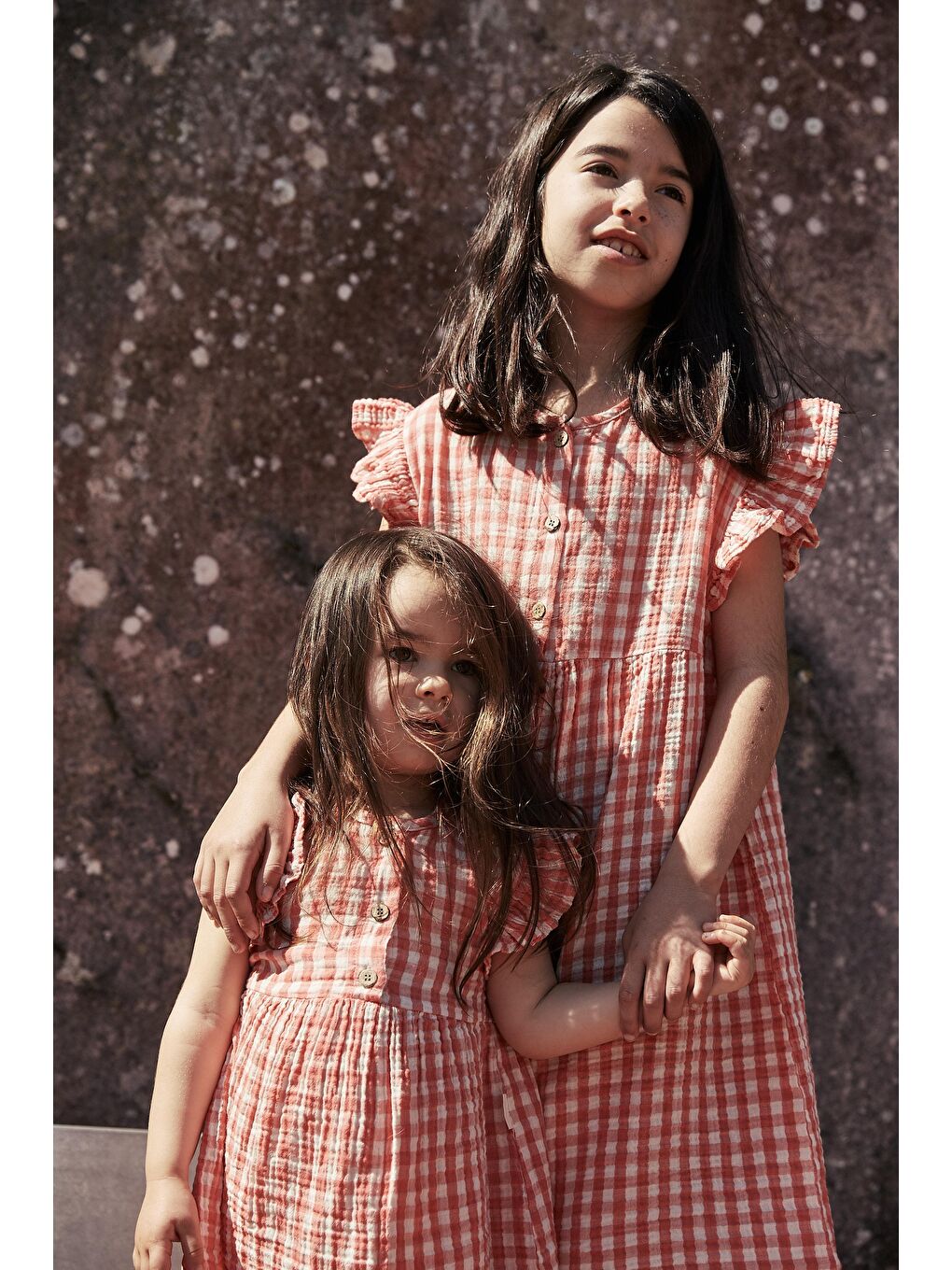 Mercan Kız Çocuk Desenli Elbise