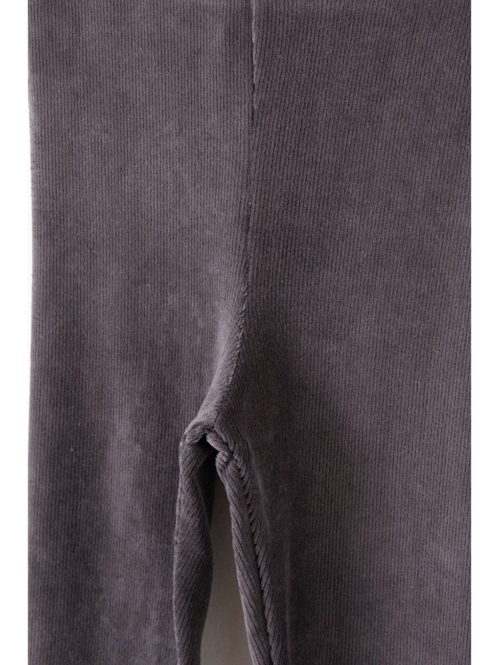 Kız Çocuk Fitilli 2li Kadife Tayt Siyah-Gri 16482-3