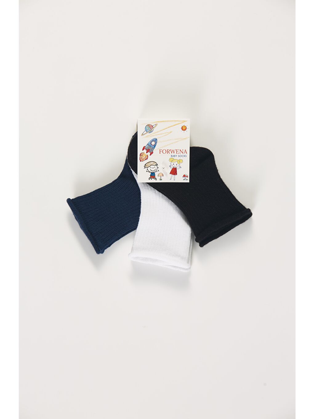 Karışık Baby Socks 3'lü Paket Bebek Renkli Pamuklu Lastiksiz Dikişsiz Soket Çorap