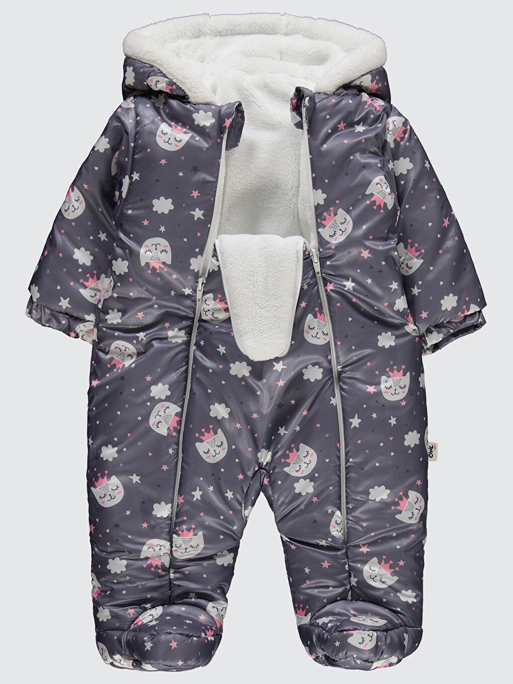 Civil Baby Kız Bebek Patikli Astronot 6-18 Ay Gri - 1
