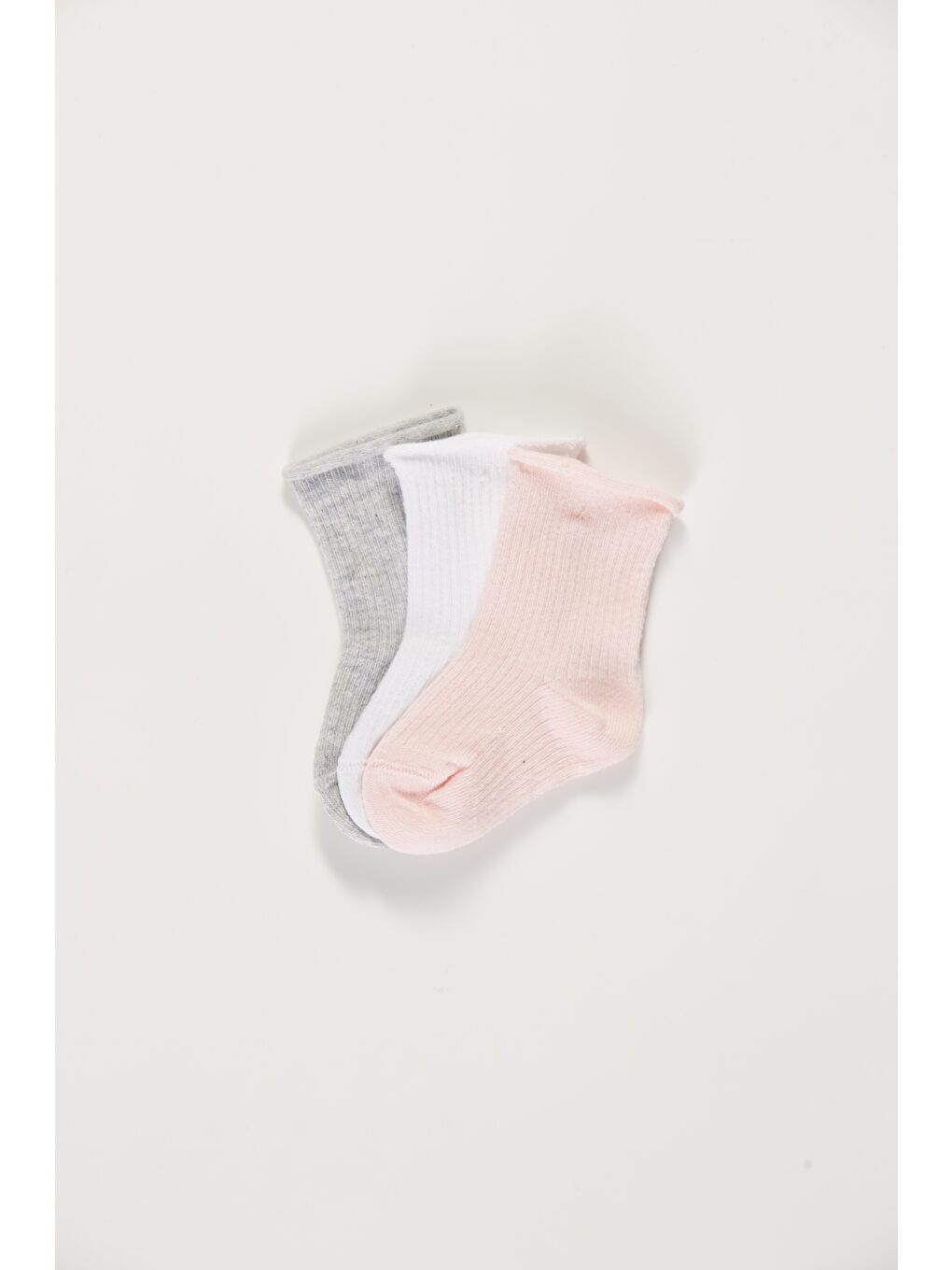 Karışık Baby Socks 3'lü Paket Bebek Renkli Pamuklu Lastiksiz Dikişsiz Soket Çorap-1