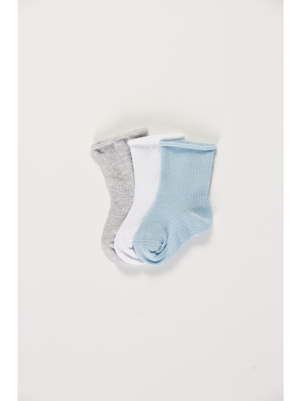 Karışık Baby Socks 3'lü Paket Bebek Renkli Pamuklu Lastiksiz Dikişsiz Soket Çorap-1